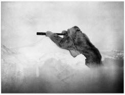 Photograph of explorer on North Pole Expedition