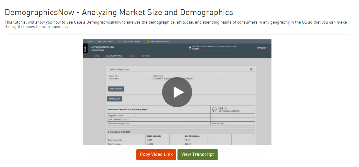DemographicsNow Video